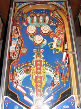 Captain Fantastic Pinball Machine For Sale featuring Elton John from Tommy