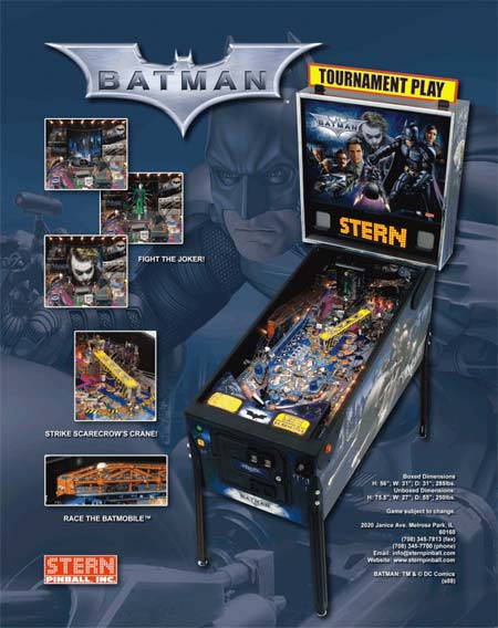 Batman Dark Knight pinball machine for sale