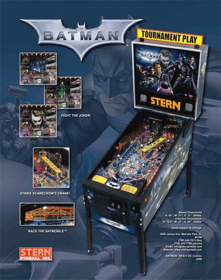 Batman Dark Knight pinball machine for sale