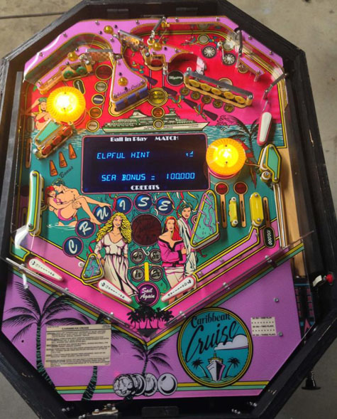 Caribbean Cruise Pinball Machine For Sale Cocktail